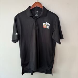 Adidas Golf Climalite Dos Hippies Short Sleeve Polo Shirt Black Sz Sml Casual